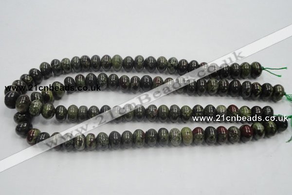 CDB202 15.5 inches 8*12mm rondelle natural dragon blood jasper beads