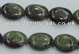 CDB211 15.5 inches 12*16mm oval natural dragon blood jasper beads