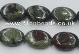 CDB212 15.5 inches 15*20mm oval natural dragon blood jasper beads