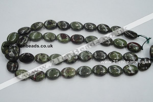 CDB212 15.5 inches 15*20mm oval natural dragon blood jasper beads