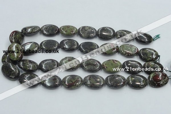 CDB213 15.5 inches 18*25mm oval natural dragon blood jasper beads