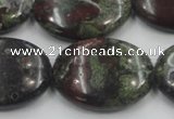 CDB214 15.5 inches 22*30mm oval natural dragon blood jasper beads