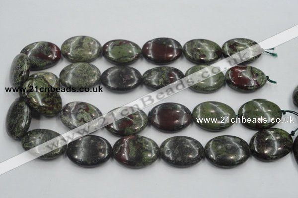 CDB214 15.5 inches 22*30mm oval natural dragon blood jasper beads