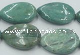 CDB22 22*30mm flat teardrop natural new dragon blood jasper beads