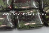 CDB223 15.5 inches 22*30mm rectangle natural dragon blood jasper beads