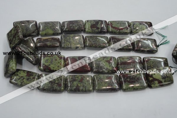 CDB223 15.5 inches 22*30mm rectangle natural dragon blood jasper beads