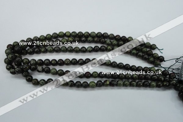 CDB229 15.5 inches 8mm round natural dragon blood jasper beads