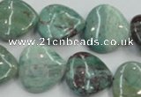 CDB23 15.5 inches 20*20mm heart natural new dragon blood jasper beads