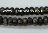 CDB234 15.5 inches 6*10mm rondelle natural dragon blood jasper beads