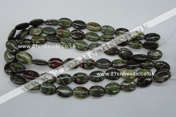 CDB238 15.5 inches 13*18mm oval natural dragon blood jasper beads