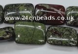 CDB244 15.5 inches 18*25mm rectangle natural dragon blood jasper beads