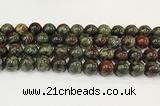 CDB344 15.5 inches 12mm round dragon blood jasper beads wholesale