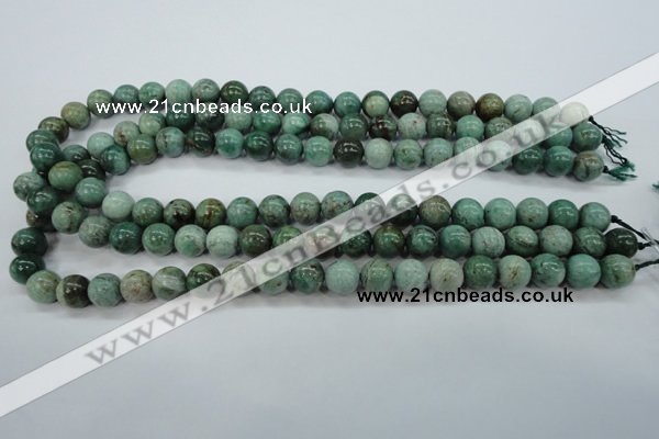 CDB42 15.5 inches 10mm round new dragon blood jasper beads