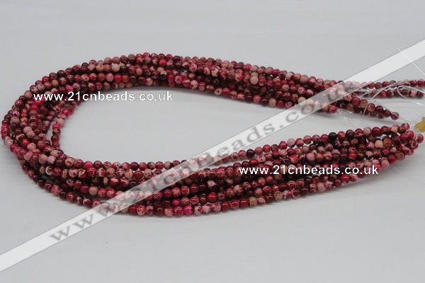 CDE01 15.5 inches 4mm round dyed sea sediment jasper beads