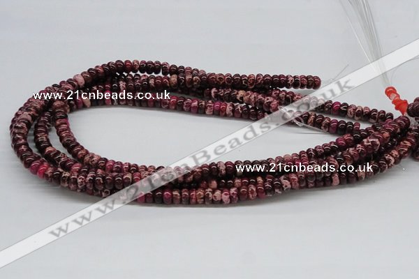 CDE06 15.5 inches 4*8mm rondelle dyed sea sediment jasper beads