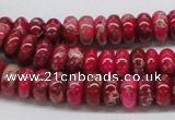 CDE07 15.5 inches 5*10mm rondelle dyed sea sediment jasper beads