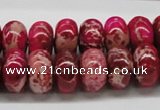 CDE08 15.5 inches 10*16mm rondelle dyed sea sediment jasper beads