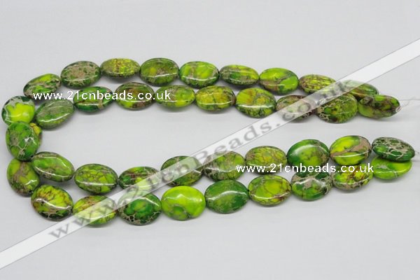 CDE100 15.5 inches 18*25mm oval dyed sea sediment jasper beads