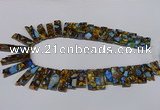 CDE1011 Top drilled 9*15mm - 10*45mm sticks sea sediment jasper beads