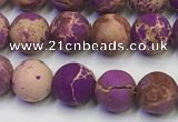 CDE1021 15.5 inches 6mm round matte sea sediment jasper beads