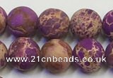 CDE1022 15.5 inches 8mm round matte sea sediment jasper beads