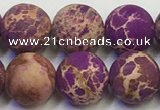 CDE1023 15.5 inches 10mm round matte sea sediment jasper beads