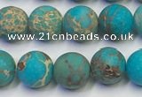 CDE1026 15.5 inches 6mm round matte sea sediment jasper beads