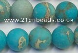 CDE1028 15.5 inches 10mm round matte sea sediment jasper beads