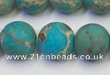 CDE1029 15.5 inches 12mm round matte sea sediment jasper beads
