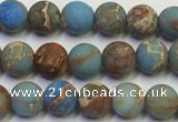 CDE1030 15.5 inches 4mm round matte sea sediment jasper beads