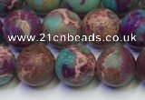 CDE1036 15.5 inches 6mm round matte sea sediment jasper beads