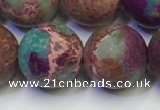 CDE1039 15.5 inches 12mm round matte sea sediment jasper beads