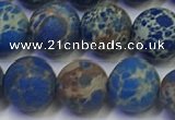 CDE1043 15.5 inches 10mm round matte sea sediment jasper beads