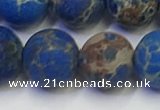 CDE1044 15.5 inches 12mm round matte sea sediment jasper beads