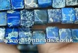 CDE1204 15.5 inches 4.5mm - 5mm cube sea sediment jasper beads