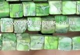 CDE1205 15.5 inches 4.5mm - 5mm cube sea sediment jasper beads