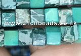 CDE1207 15.5 inches 4.5mm - 5mm cube sea sediment jasper beads