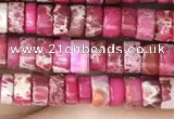 CDE1223 15.5 inches 2.5*4mm heishi sea sediment jasper beads