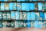 CDE1224 15.5 inches 2.5*4mm heishi sea sediment jasper beads