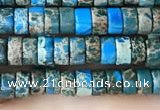 CDE1225 15.5 inches 2.5*4mm heishi sea sediment jasper beads