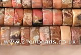 CDE1230 15.5 inches 3*6mm heishi sea sediment jasper beads