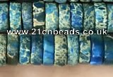 CDE1241 15.5 inches 3*8mm heishi sea sediment jasper beads