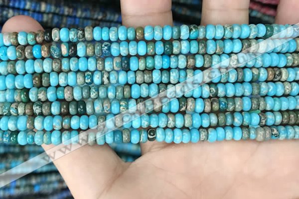 CDE1254 15.5 inches 2.5*4mm rondelle sea sediment jasper beads