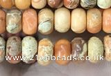 CDE1260 15.5 inches 4*6mm rondelle sea sediment jasper beads