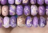 CDE1262 15.5 inches 4*6mm rondelle sea sediment jasper beads