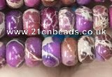 CDE1263 15.5 inches 4*6mm rondelle sea sediment jasper beads