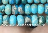 CDE1265 15.5 inches 4*6mm rondelle sea sediment jasper beads