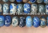 CDE1266 15.5 inches 4*6mm rondelle sea sediment jasper beads