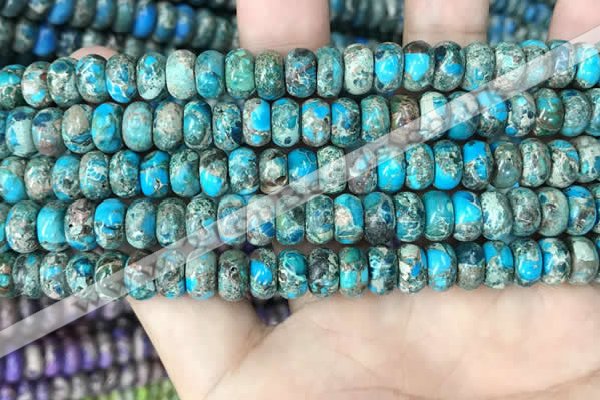 CDE1273 15.5 inches 5*8mm rondelle sea sediment jasper beads