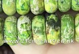 CDE1291 15.5 inches 6*12mm rondelle sea sediment jasper beads